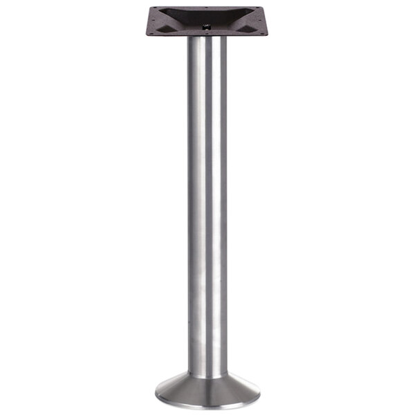 BFM Seating PHTBBDSS Alpha Bolt-Down Standard Height Outdoor / Indoor Stainless Steel Table Base