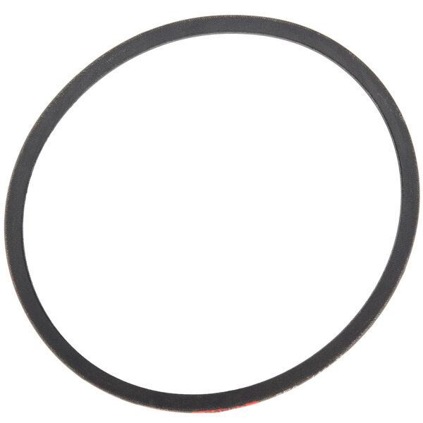 A black rubber belt with red accents.