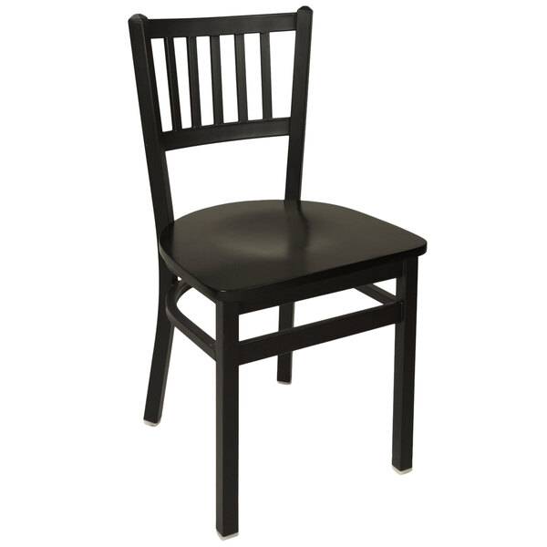 BFM Seating 2090CBLW-SB Troy Sand Black Metal Side Chair