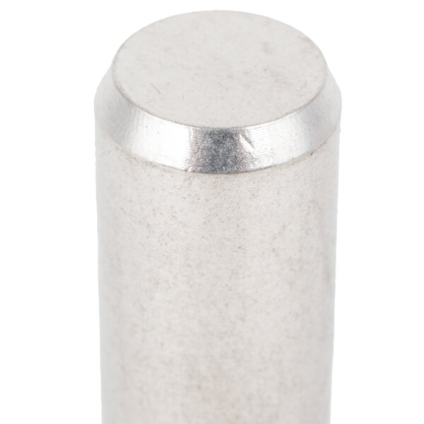 An Avantco silver metal locking pin with a cylindrical metal knob.