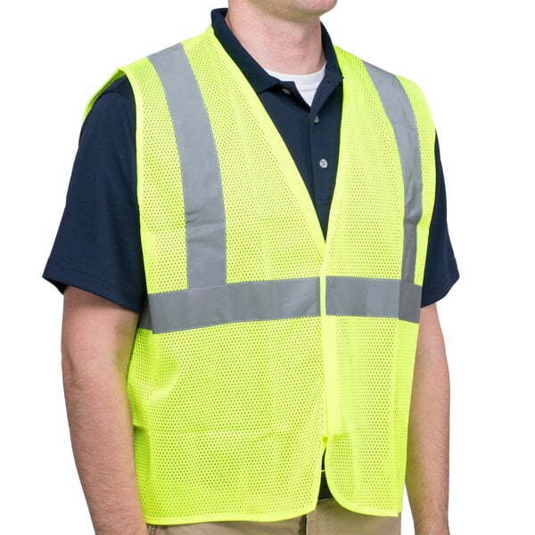 Cordova Lime Class 2 High Visibility Surveyor's Safety Vest with Hook & Loop Closure