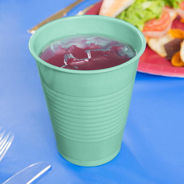 Creative Converting 318883 16 oz. Fresh Mint Green Plastic Cup - 240/Case