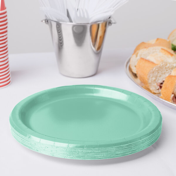 Creative Converting 318876 10" Fresh Mint Green Paper Plate 240/Case