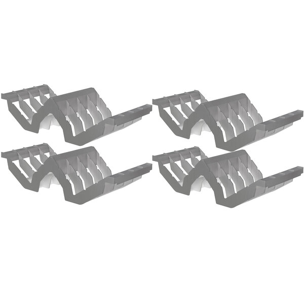 Cambro CSDR84151 Camshelving® Gray 8 Slot Drying Cradle - 4/Pack