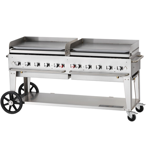 Crown Verity MG-72-NG 72" Mobile Outdoor Griddle - Natural Gas