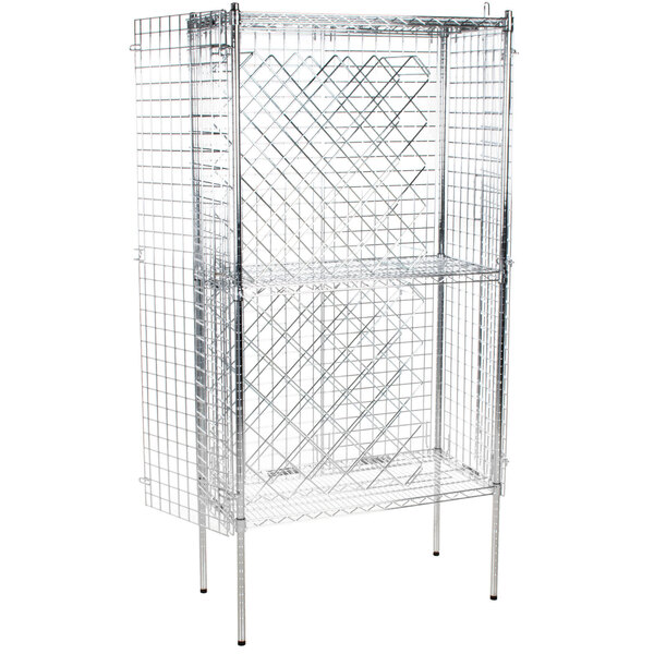 Regency 18" x 36" Chromate Finish Wire Wine Rack Kit with 74" Chrome