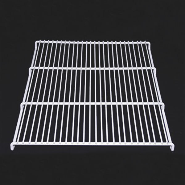 A close-up of a white metal grid.
