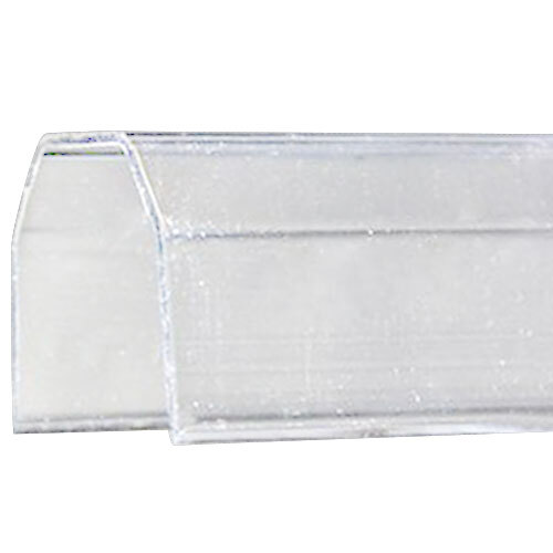A clear plastic strip with white trim.