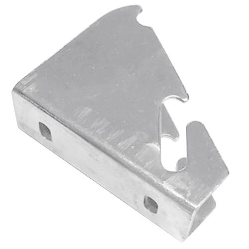 A metal True center lid hinge bracket with two holes.