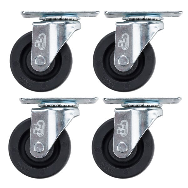 Beverage-Air 00C28S092AAA 3" Plate Casters for SF34-B and SF49 - 4/Set
