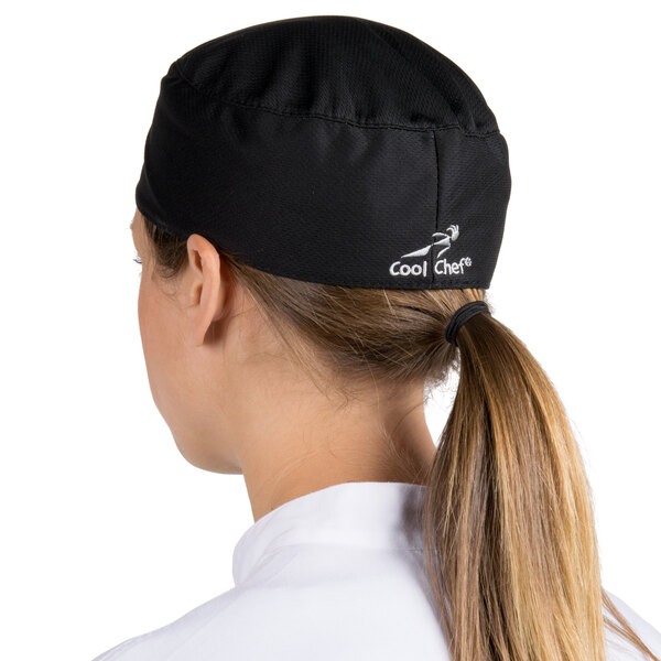 HEADSWEATS Black Chef Skull Cap new in package 