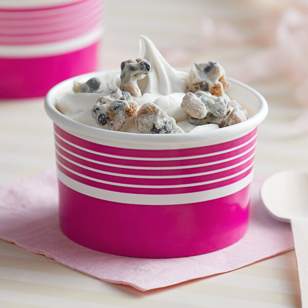 Choice 6 oz. Pink Paper Frozen Yogurt / Food Cup - 1000/Case