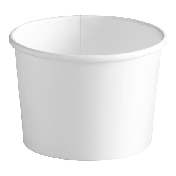 Choice 1 Qt. White Paper Double-Wall Frozen Yogurt / Food Cup with
