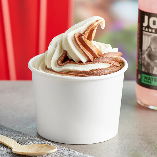 Choice 12 oz. White Paper Frozen Yogurt / Food Cup - 50/Pack