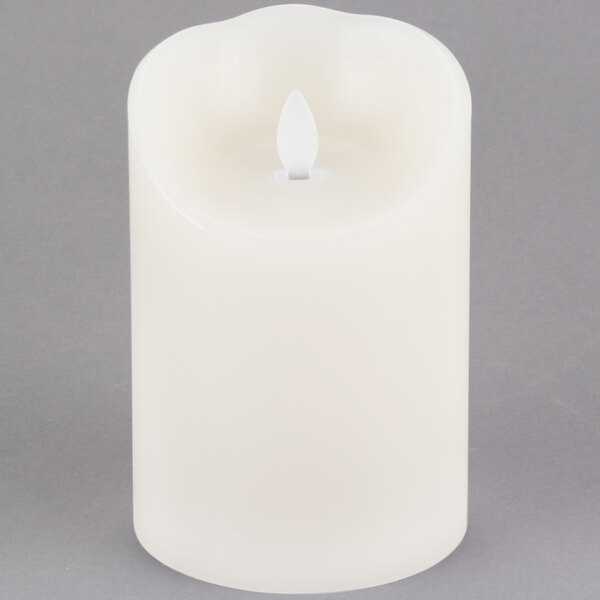 Sterno 60150 Mirage 5 1/2" Cream Programmable Flameless Flickering LED