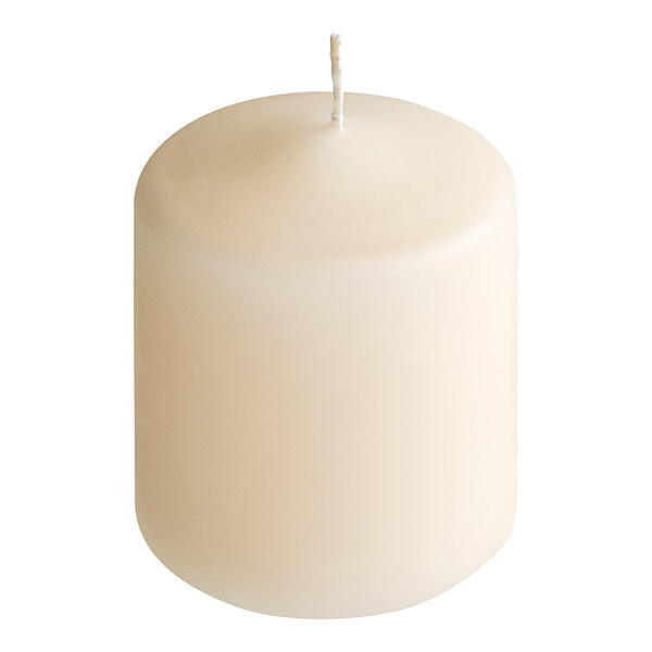 Hollowick 3" Ivory Wax Pillar Candle 12/Case