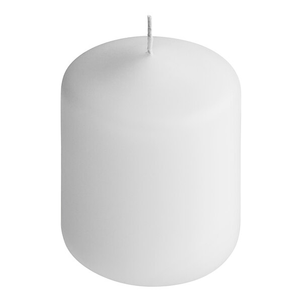 Hollowick 3" White Wax Pillar Candle 12/Case