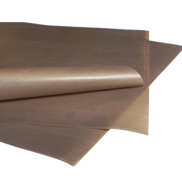 A roll of brown Teflon sheets.