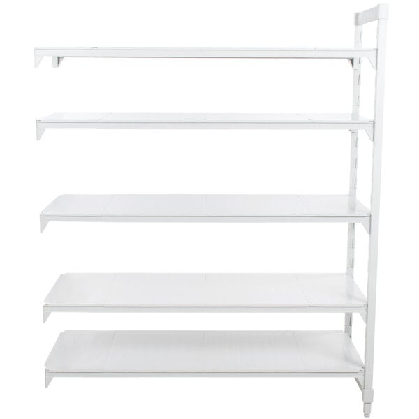 A white rectangular shelf with four shelves.