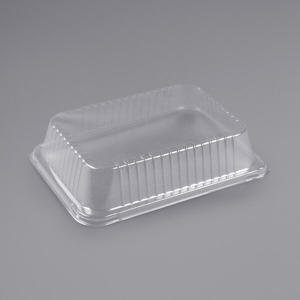 Durable Packaging P6700-100 3" Clear Dome Lid for 14 1/2" x 10 5/8" Foil Roast Pan - 100/Case