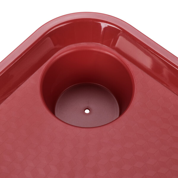 GET FT20R 14" x 17" Ambidextrous Polypropylene Red Fast Food Tray