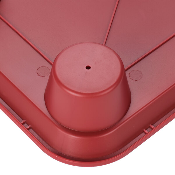GET FT20R 14" x 17" Ambidextrous Polypropylene Red Fast Food Tray