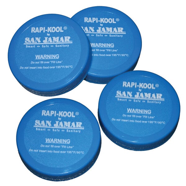 San Jamar RCUCAPPAK Replacement Rapi-Kool® ; Cooling Paddle Cap - 4/Pack