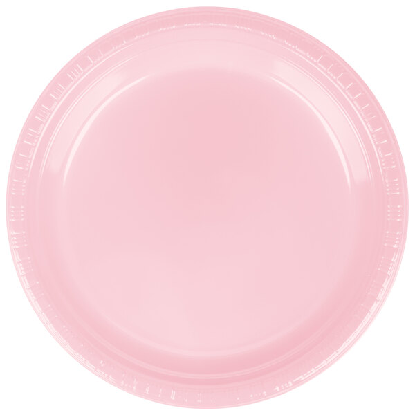 Creative Converting 28158021 9" Classic Pink Plastic Plate 20/Pack