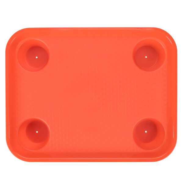 GET FT20OR 14" x 17" Ambidextrous Polypropylene Orange Fast Food Tray