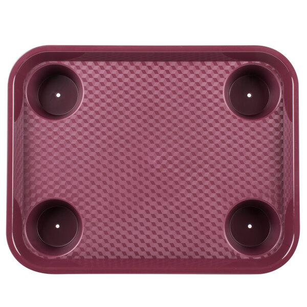 GET FT20BU 14" x 17" Ambidextrous Polypropylene Burgundy Fast Food