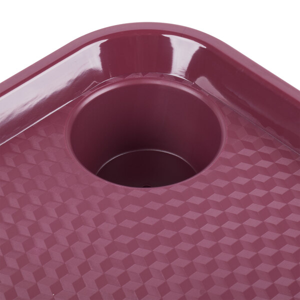 GET FT20BU 14" x 17" Ambidextrous Polypropylene Burgundy Fast Food