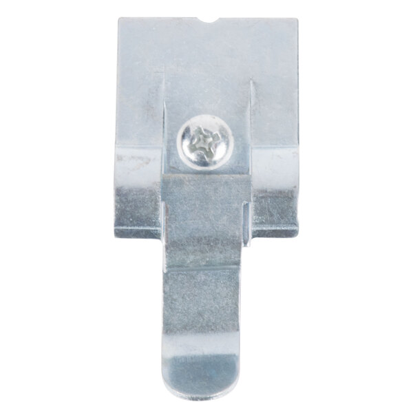 A close-up of the metal Regency Utility Clip with a screw on the side.