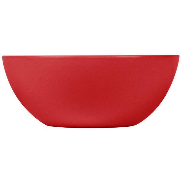 GET SZSB011R BambooServe 3.3 Qt. Round Bamboo Red Salad Bowl 6/Case