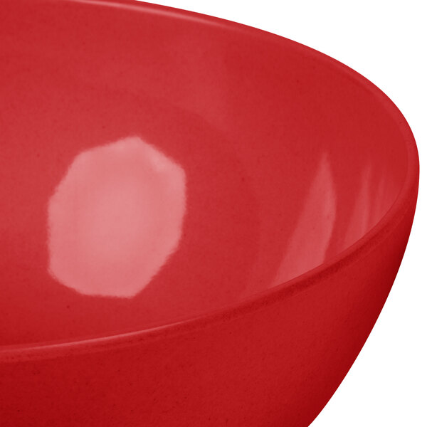 GET SZSB011R BambooServe 3.3 Qt. Round Bamboo Red Salad Bowl 6/Case