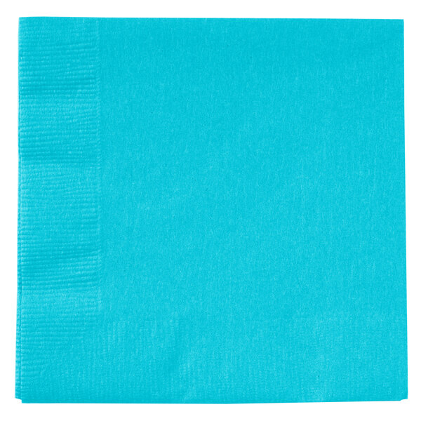 Creative Converting 801039B Bermuda Blue 2Ply Beverage Napkin 50/Pack
