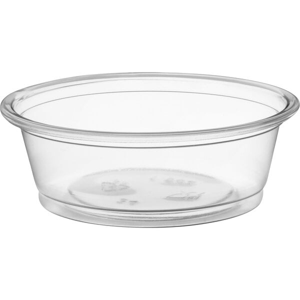 (4 oz. 100 Sets) Disposable Plastic Portion Cups with Lids