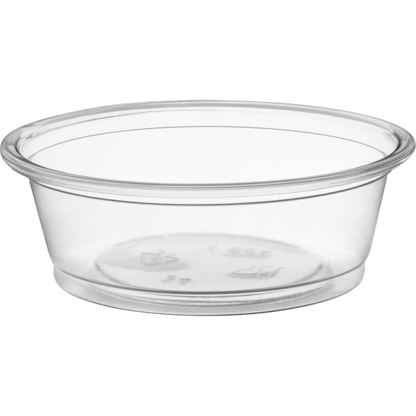 (4 oz. 100 Sets) Disposable Plastic Portion Cups with Lids, Condiment Cup,  Souffle Portion, Sampling Cup Clear Cups