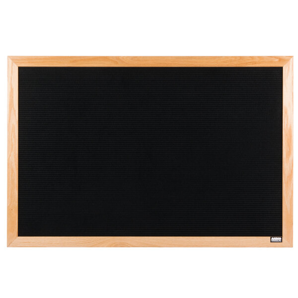 Aarco AOFD2436L 24" x 36" Black Felt Open Face Horizontal Indoor