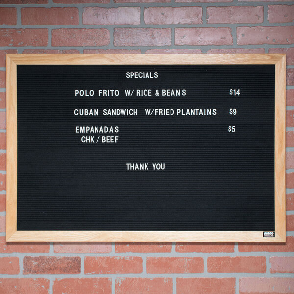 Aarco AOFD2436L 24" x 36" Black Felt Open Face Horizontal Indoor