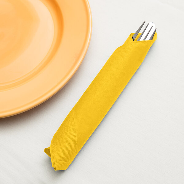 School Bus Yellow Paper Dinner Napkin, 3Ply Creative Converting