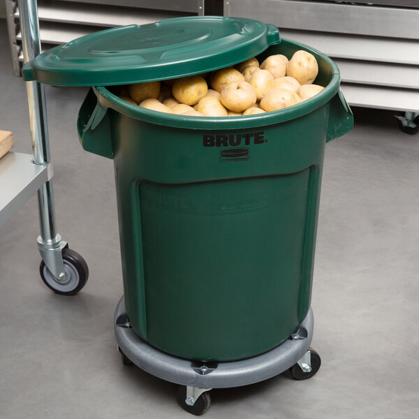 Rubbermaid Commercial Products Yellow Vinyl Trash Can Caddy (Weight  Capacity: 20-lb lbs) in the Trash Can Dollies & Caddies department at