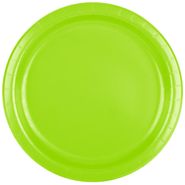 Creative Converting 473123B 9" Fresh Lime Green Paper Plate 24/Pack