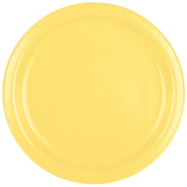 Creative Converting 47102B 9" Mimosa Yellow Paper Plate 24/Pack