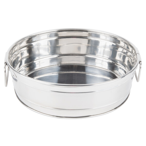 Elegance Hammered 20-1/2 by 14 by 9-Inch Stainless Steel Party Tub Leeber Limited USA 72623