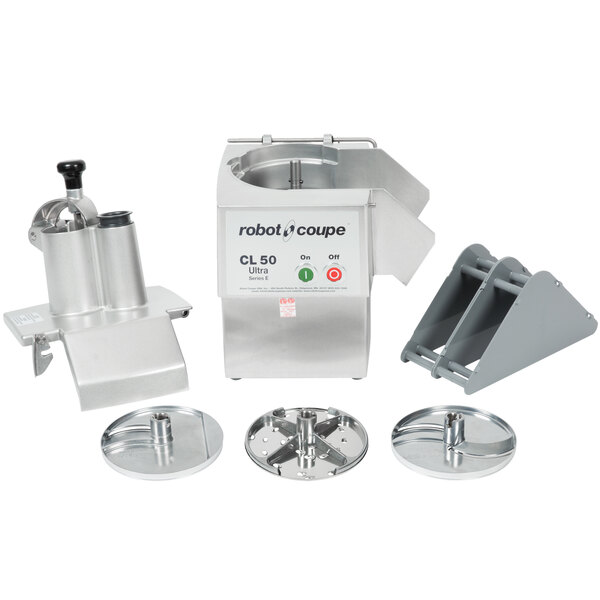 Robot Coupe CL50 Ultra Pizza Dice Continuous Feed Food Processor with 5 Discs, Dice Cleaning