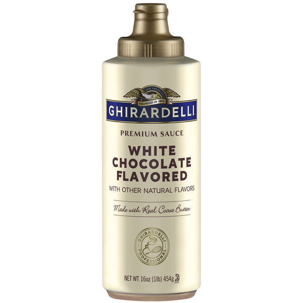 Ghirardelli 12 fl. oz. (17 oz.) White Chocolate Flavoring Sauce