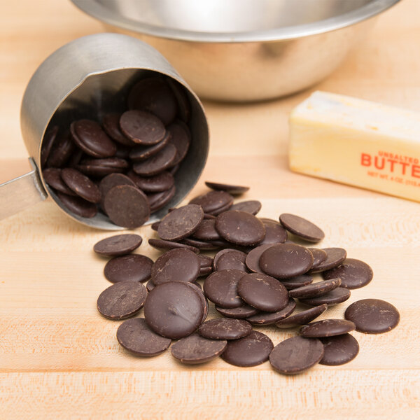 Ghirardelli 25 lb. 100% Cacao Unsweetened Chocolate Liquor Wafers
