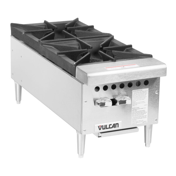Vulcan VCRH121 Natural Gas 12" 2 Burner Countertop Range / Hot Plate