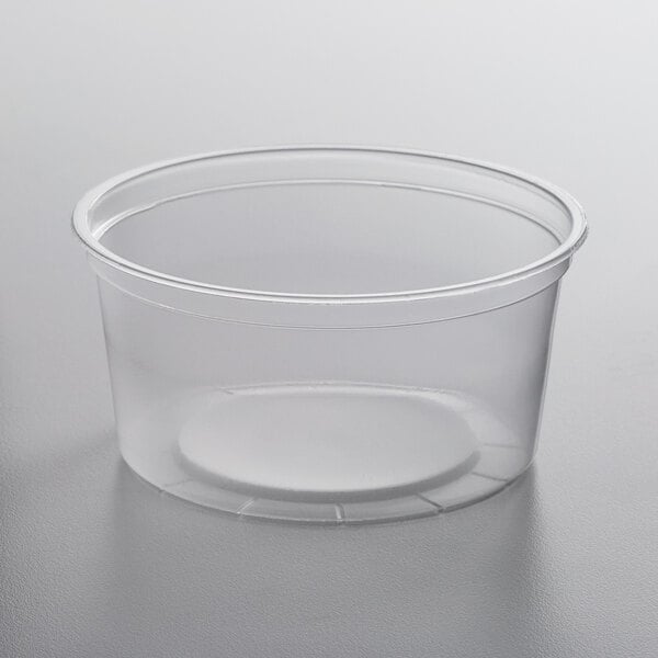 12 oz. Round Microwaveable Deli Container Combo Set (Clear) 48/PK –