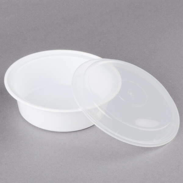 Pactiv Newspring NC729 32 oz. White 7" VERSAtainer Round Microwavable
